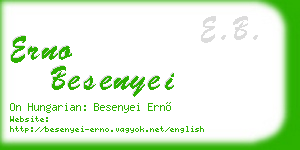 erno besenyei business card