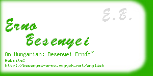 erno besenyei business card